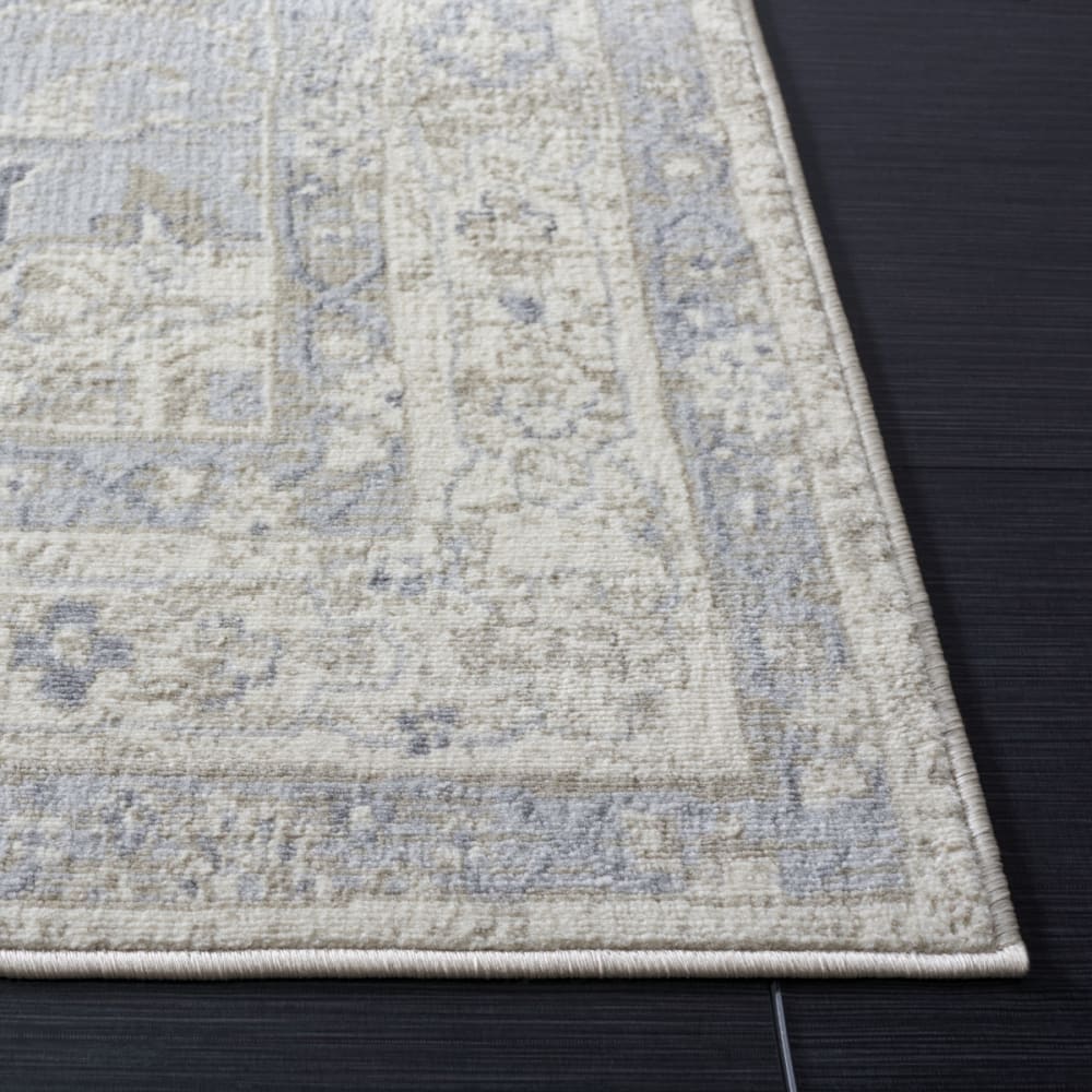 Tapis de transition en polypropylène blanc/gris, 160 x 229 cm — vue 4