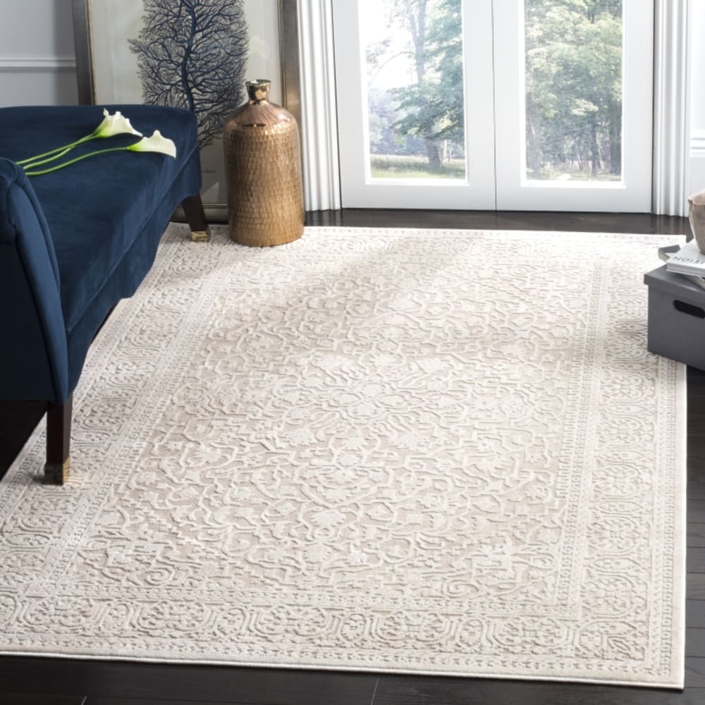 Tapis contemporain en polyester beige, 183 x 274 cm — vue 3