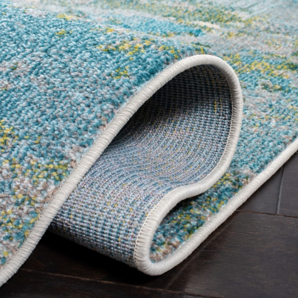 Tapis contemporary en polypropylène bleu/vert, 91 x 152 cm — vue 4