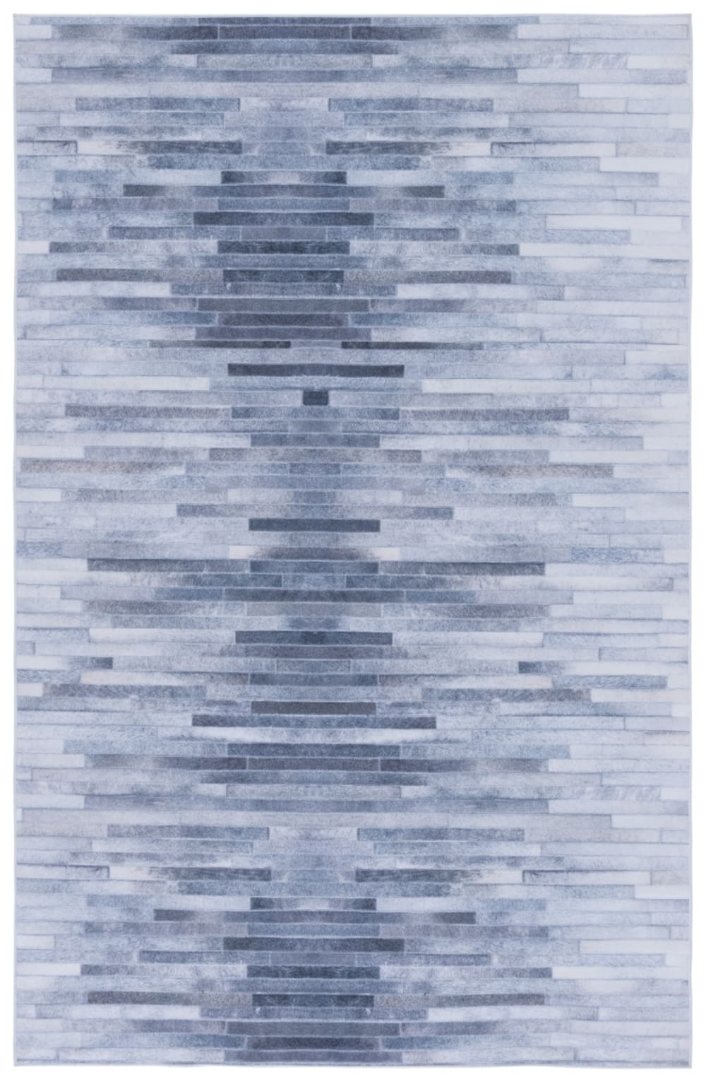 Tapis rustique glam en polyester gris, 152 x 244 cm