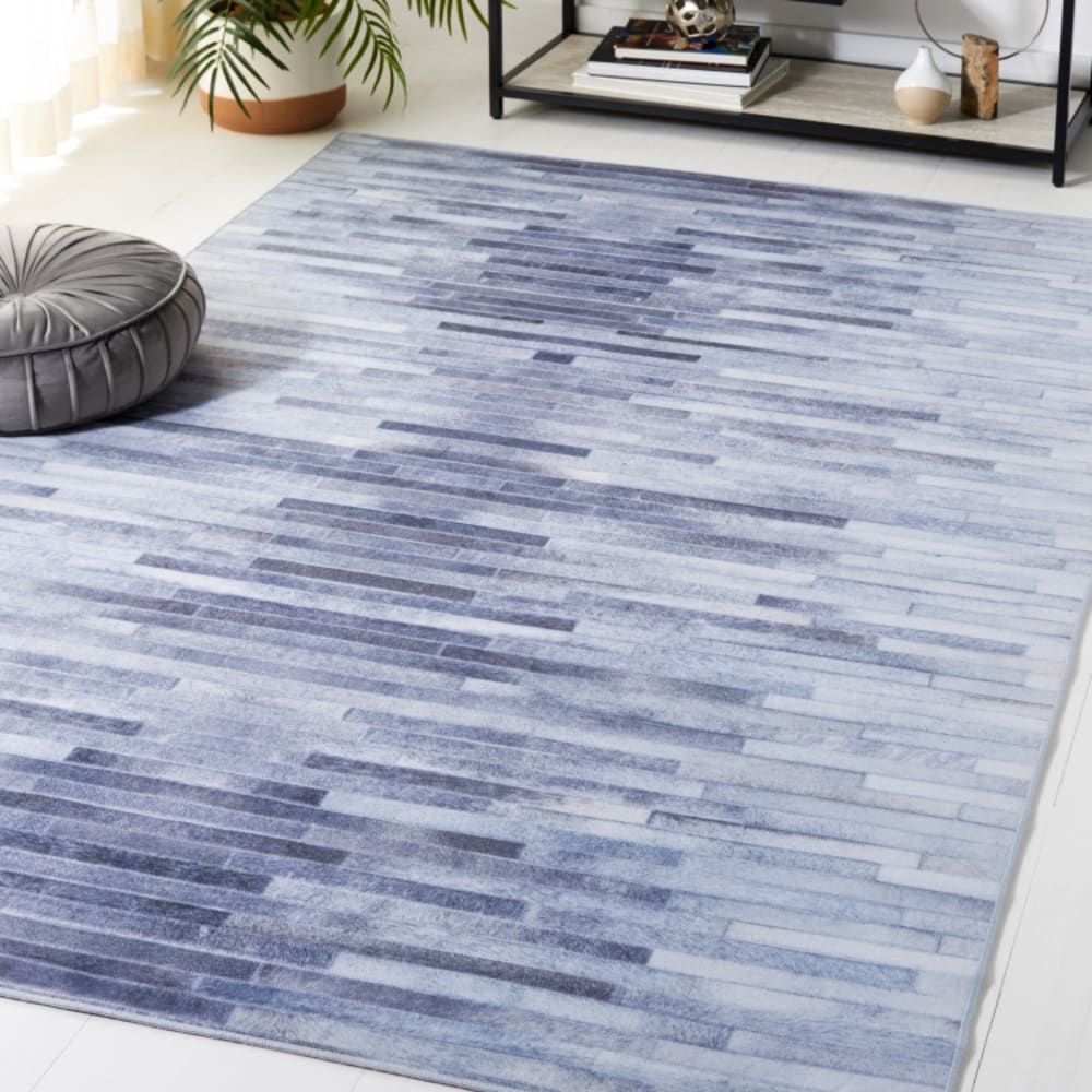Tapis rustique glam en polyester gris, 152 x 244 cm — vue 3