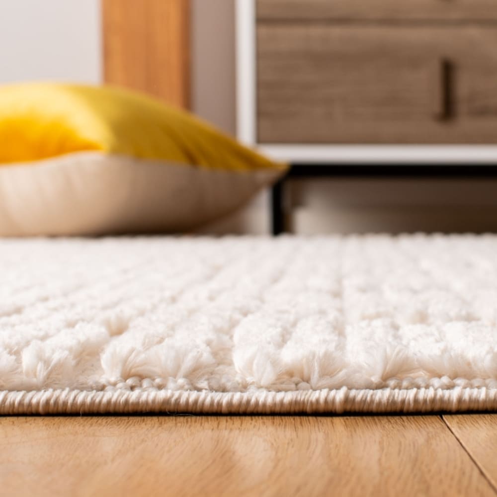 Tapis bohémien en polyester beige, 91 x 152 cm — vue 4