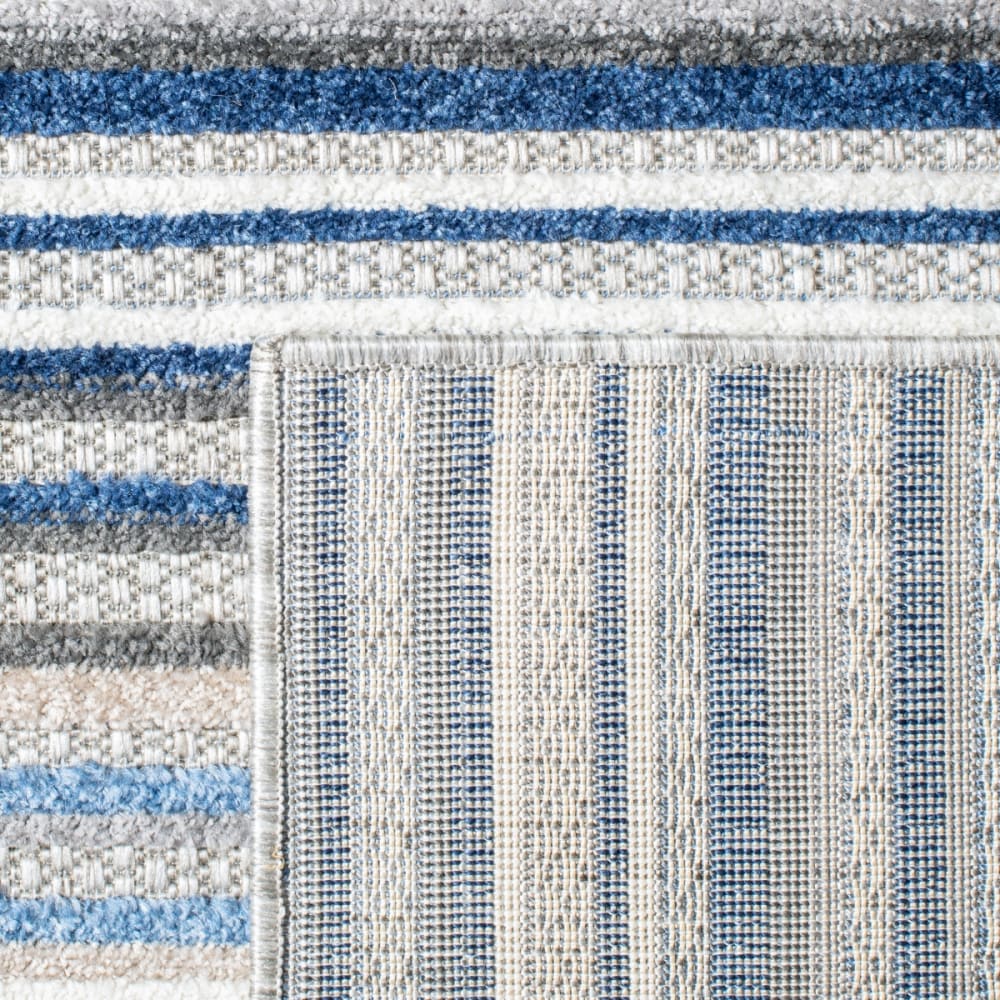 Tapis moderne en polypropylène gris/bleu, 160 x 229 cm — vue 4