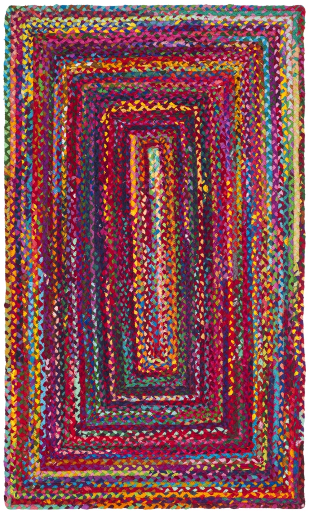 Tapis cotton rouge/multicolore 61 x 91 cm