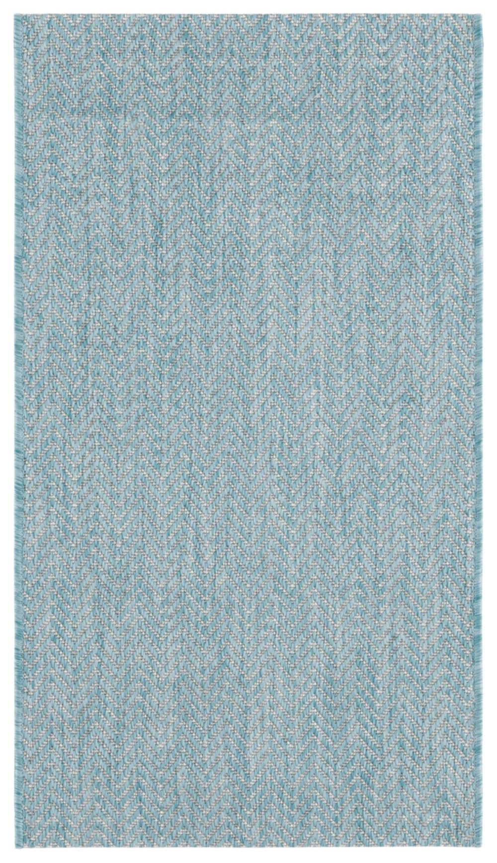 Tapis contemporain en polypropylène bleu/gris, 61 x 109 cm