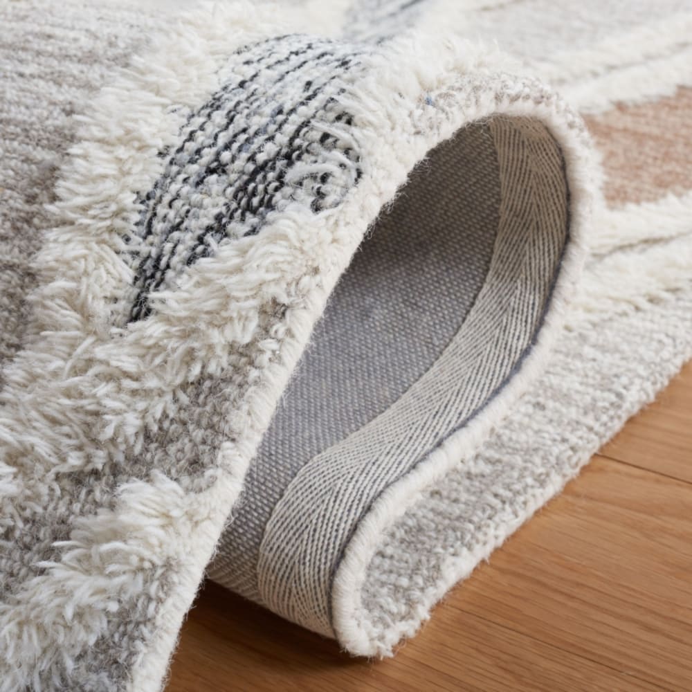 Tapis marocain en laine gris/blanc, 61 x 91 cm — vue 4