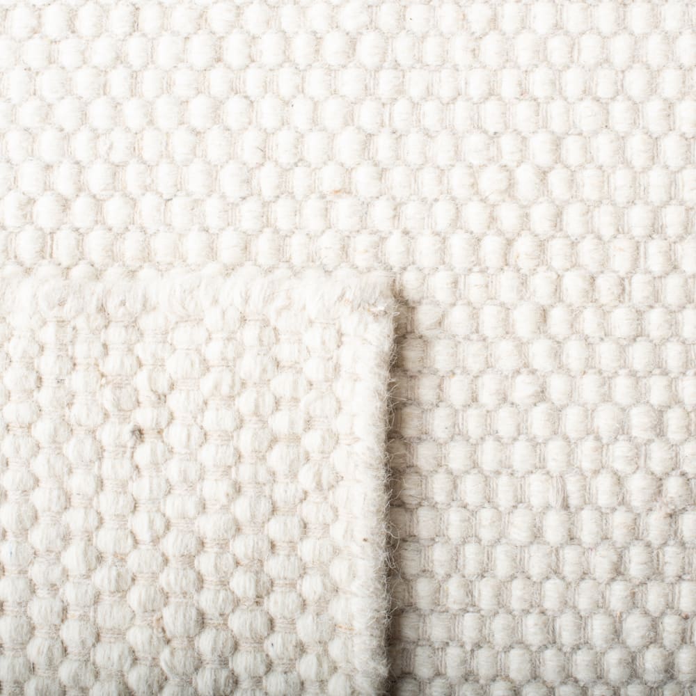 Tapis solid tonal en laine blanc, 152 x 244 cm — vue 4