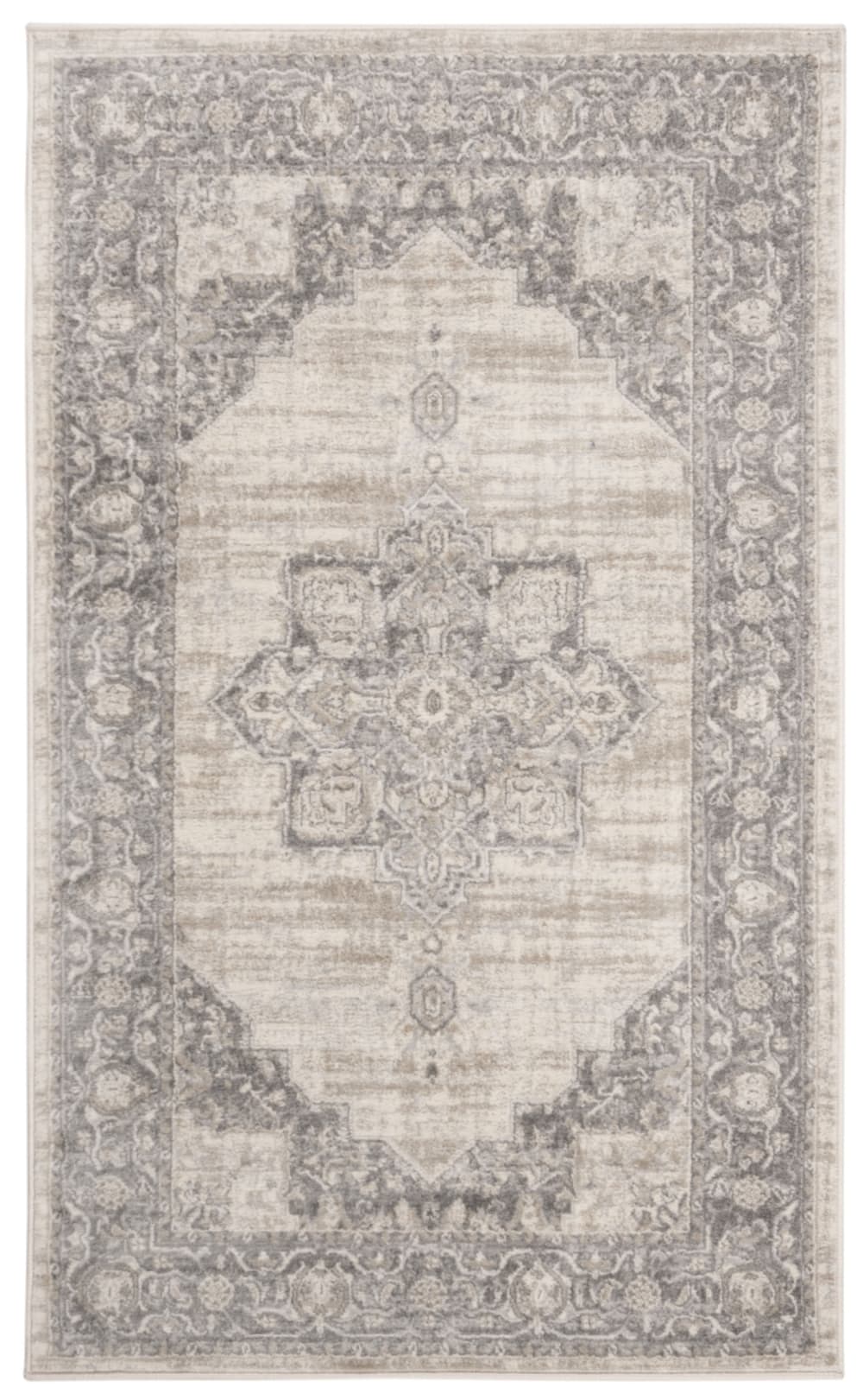Tapis crème / gris 61 x 305 cm