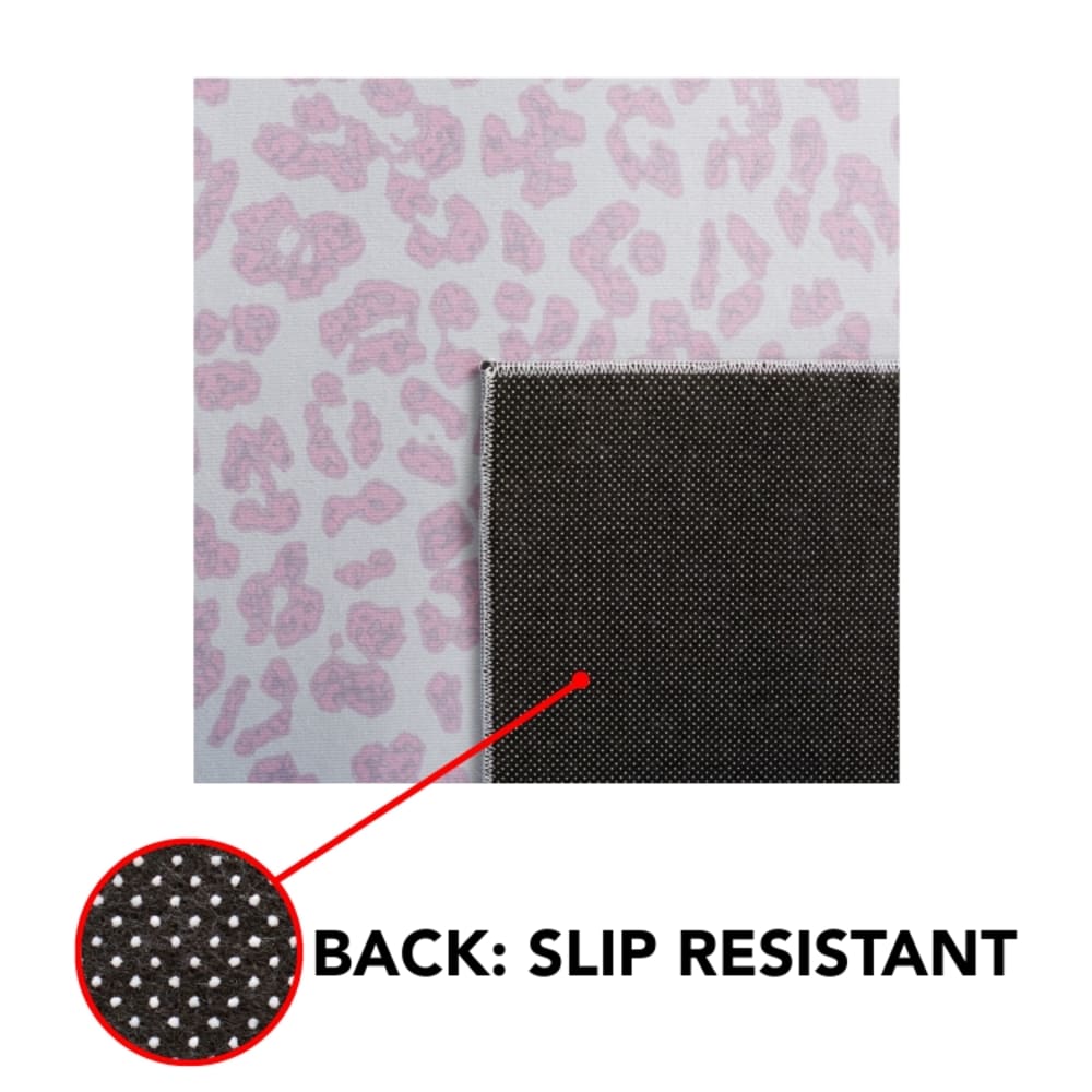 Tapis rustique en polyester blanc/rose, 152 x 244 cm — vue 4