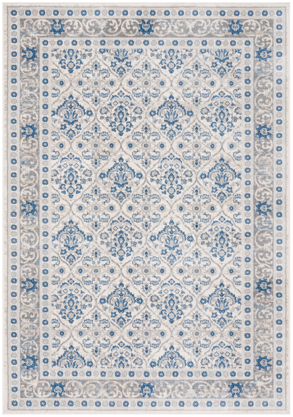 Tapis de transition en polypropylène gris/bleu, 160 x 229 cm