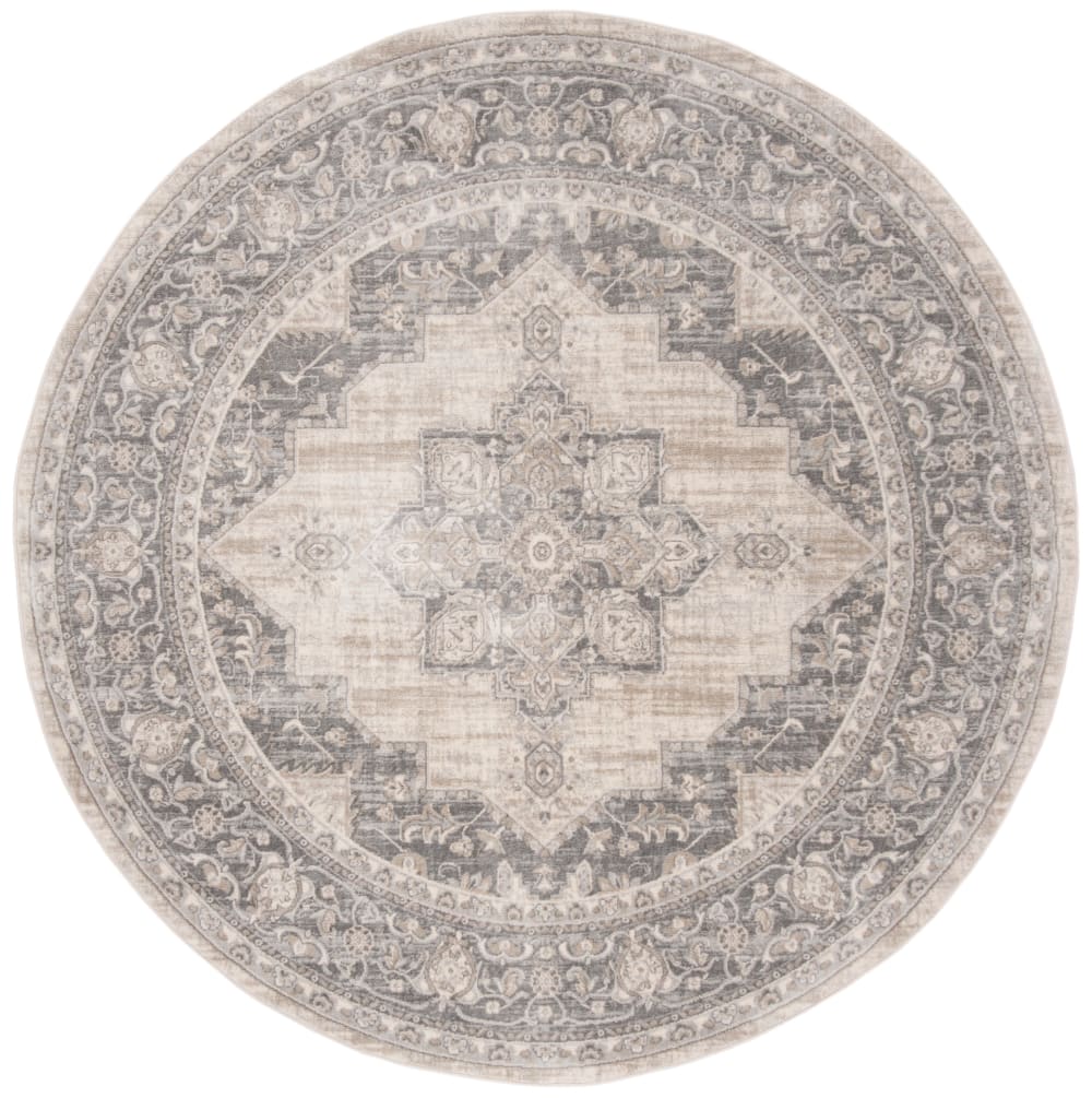 Tapis de transition en polypropylène beige/gris, 152 cm