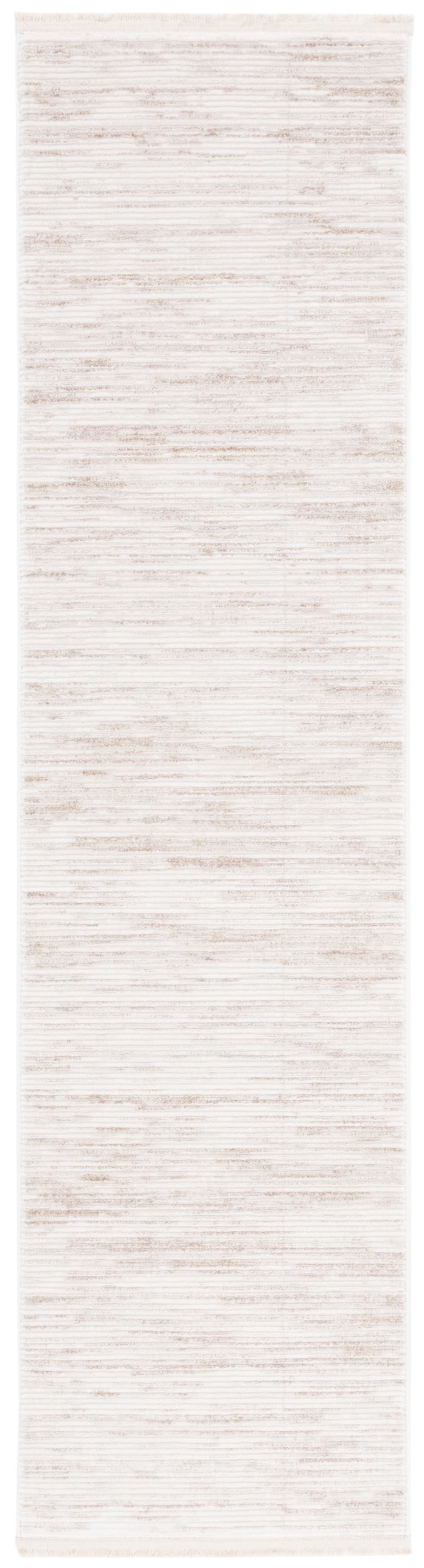 Tapis moderne en polypropylène blanc/beige, 66 x 183 cm