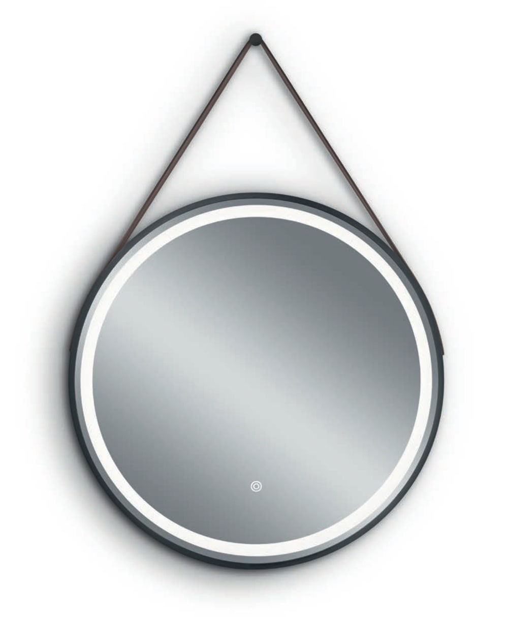 Miroir déco design en métal noir