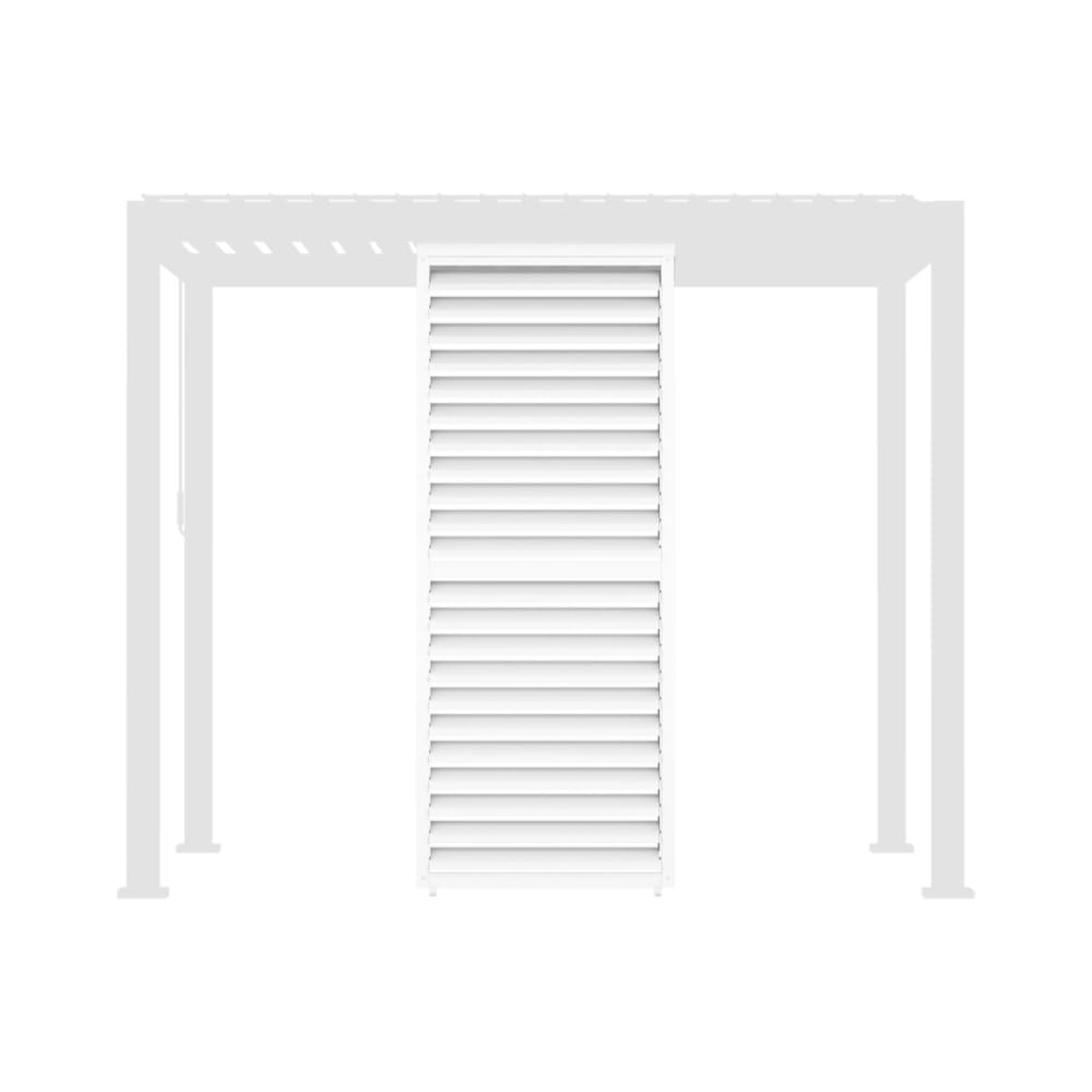 Persienne lames orientables 100cm pour pergola blanc