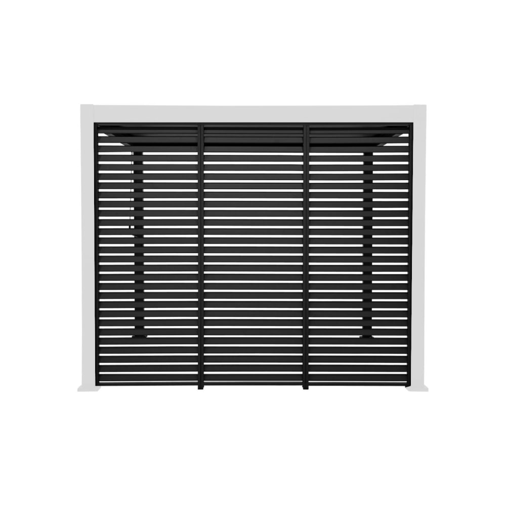 sweeek 3er-Set Lamellenwände 100 cm anthrazit für bioklimatische Pergola Grau Aluminium