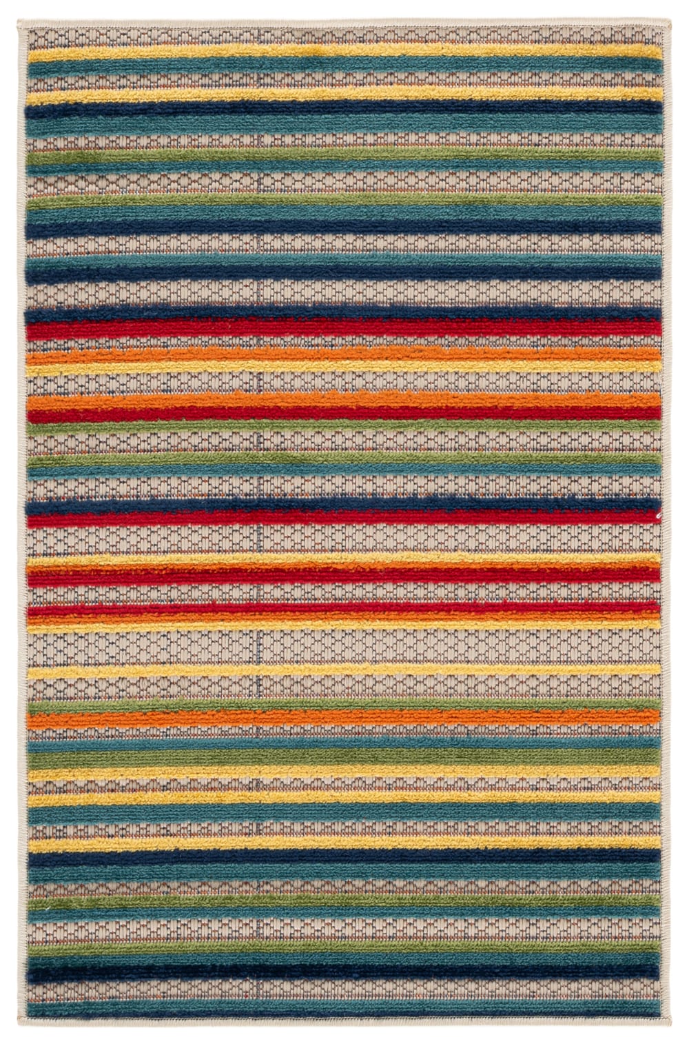 Tapis moderne en polypropylène blanc/vert, 61 x 91 cm