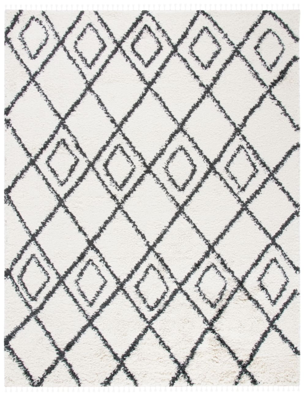 Tapis en polypropylène blanc/gris, 244 x 305 cm