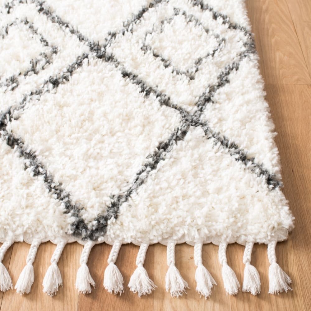 Tapis en polypropylène blanc/gris, 244 x 305 cm — vue 4
