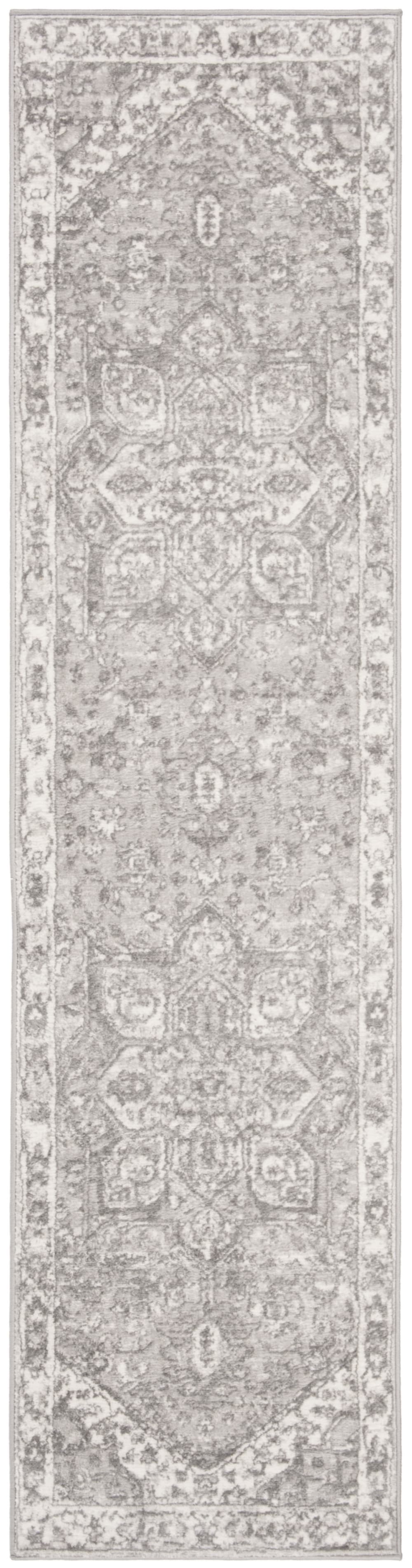 Tapis crème / gris 61 x 183 cm