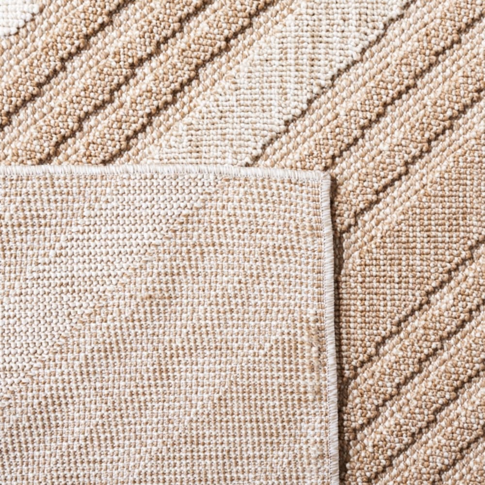Tapis géométrique en polypropylène beige, 201 x 274 cm — vue 4
