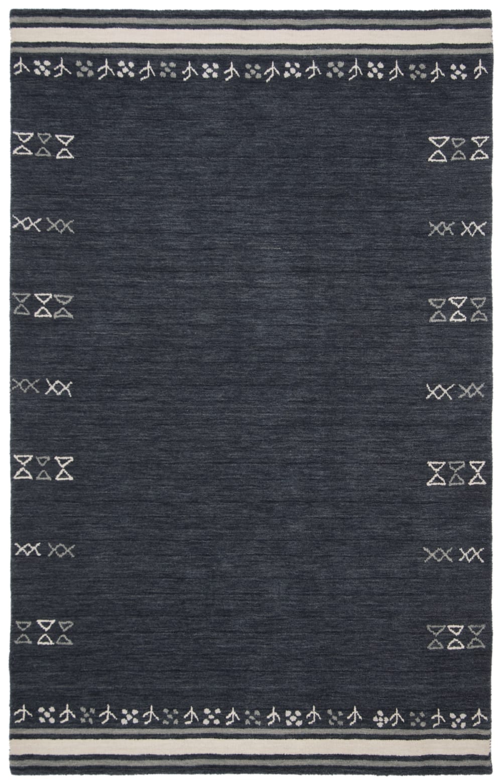 Tapis contemporain en laine gris, 152 x 244 cm