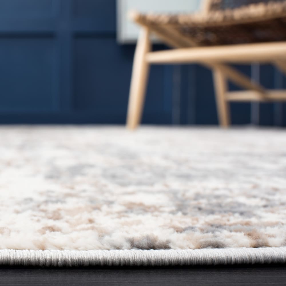 Tapis contemporain en polypropylène blanc/gris, 155 x 229 cm — vue 4