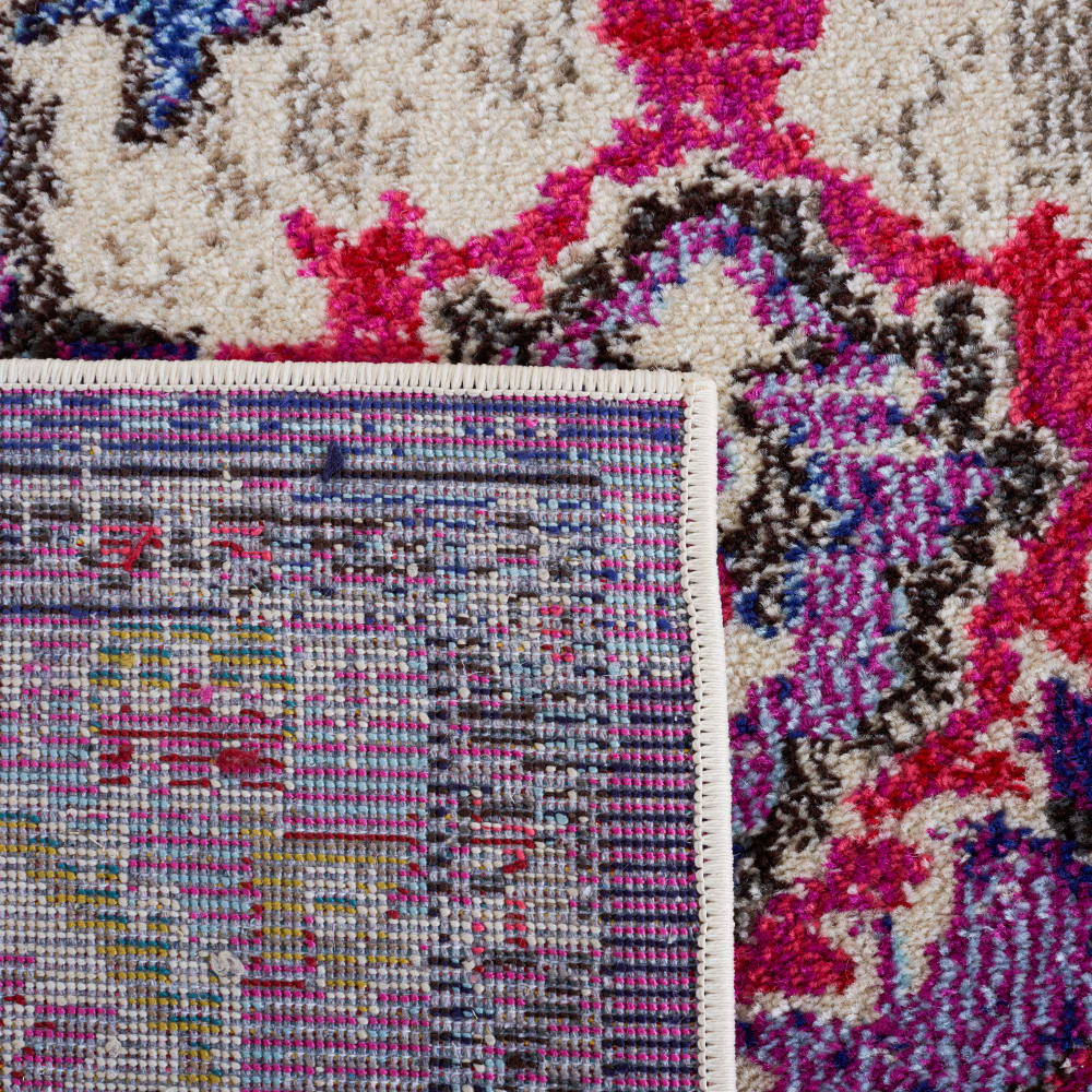 Tapis bohème chic en polypropylène violet/rose, 91 x 152 cm — vue 3