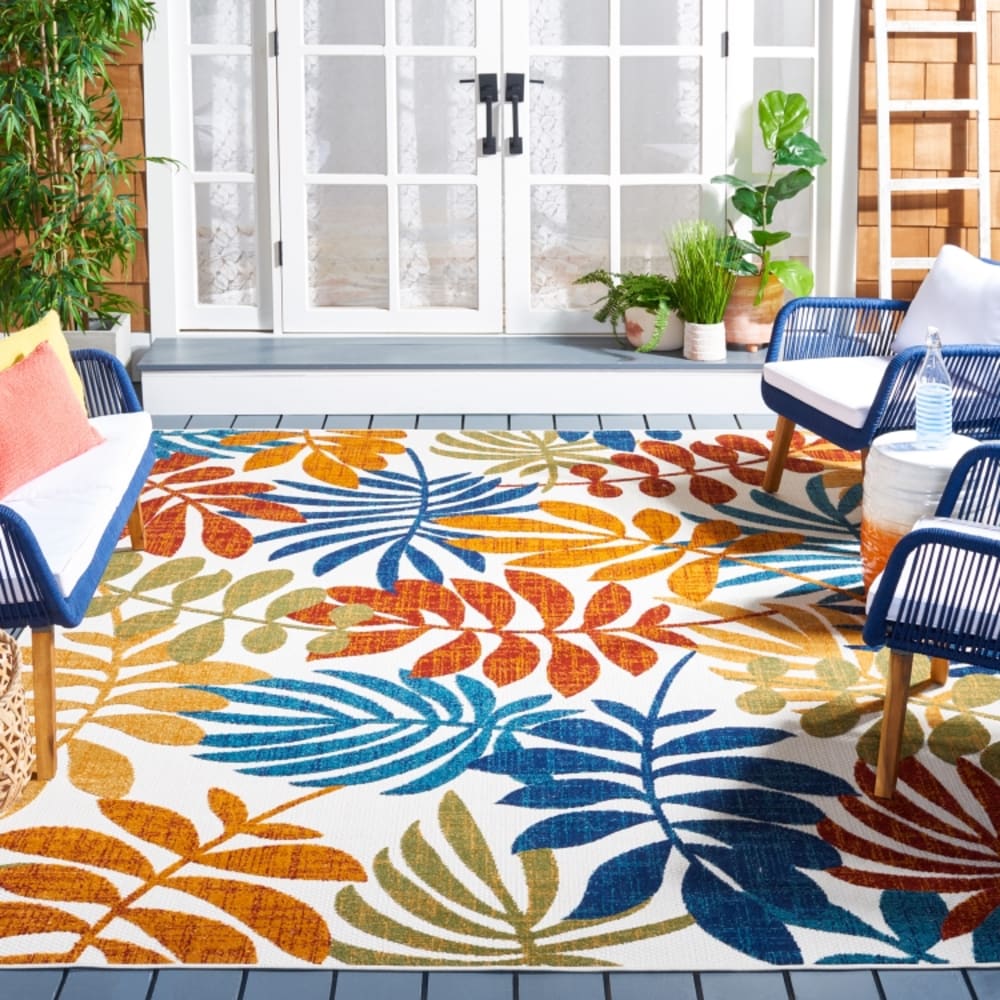 Tapis moderne en polypropylène beige/rouge, 235 x 305 cm — vue 3