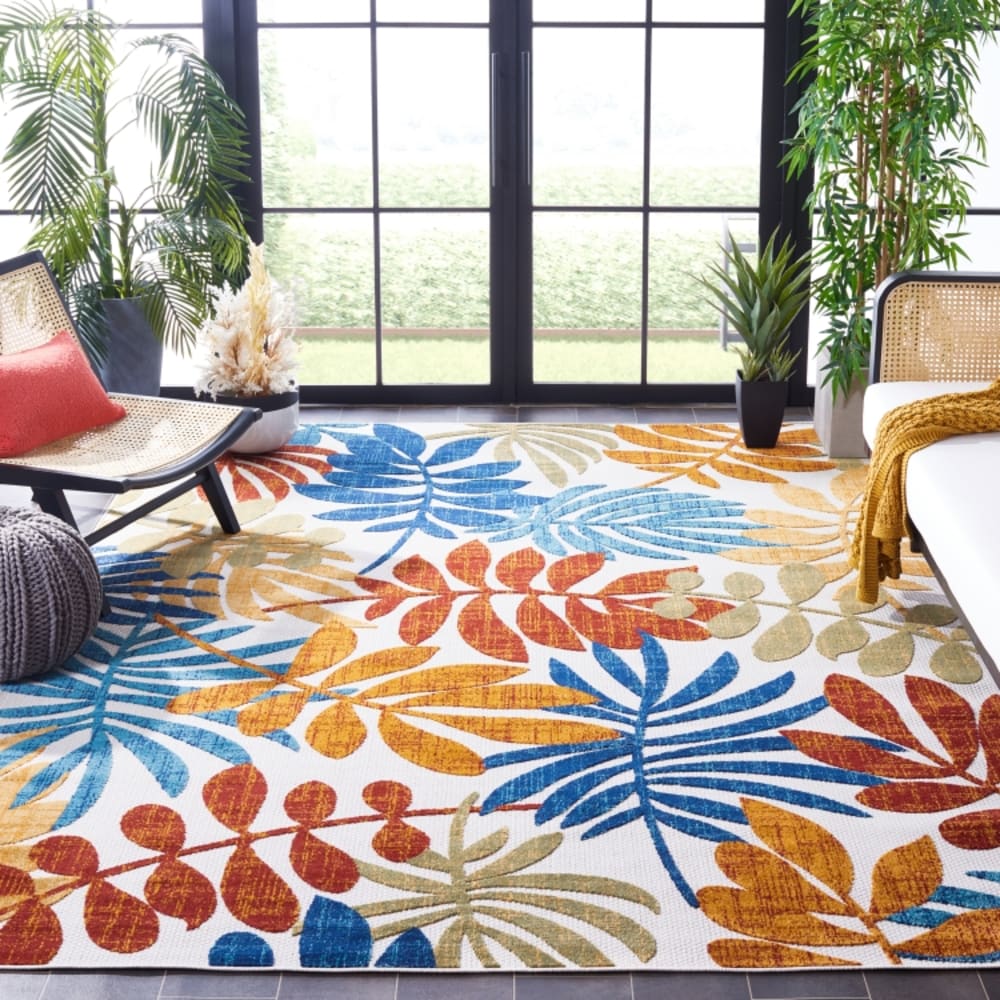 Tapis moderne en polypropylène beige/rouge, 235 x 305 cm — vue 4