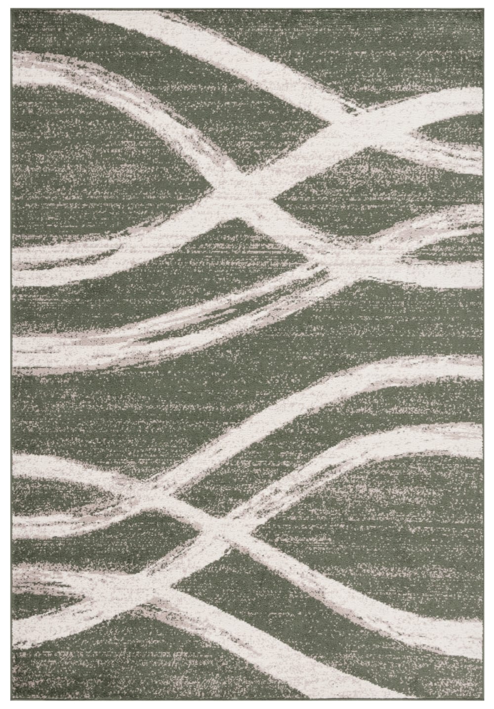 Tapis en polypropylène vert/blanc, 183 x 274 cm