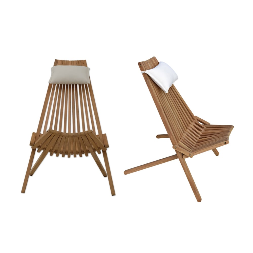 Chaises longues pliables - teck
