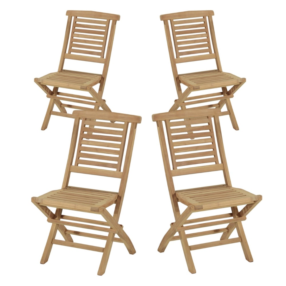 Chaises de jardin pliantes - teck