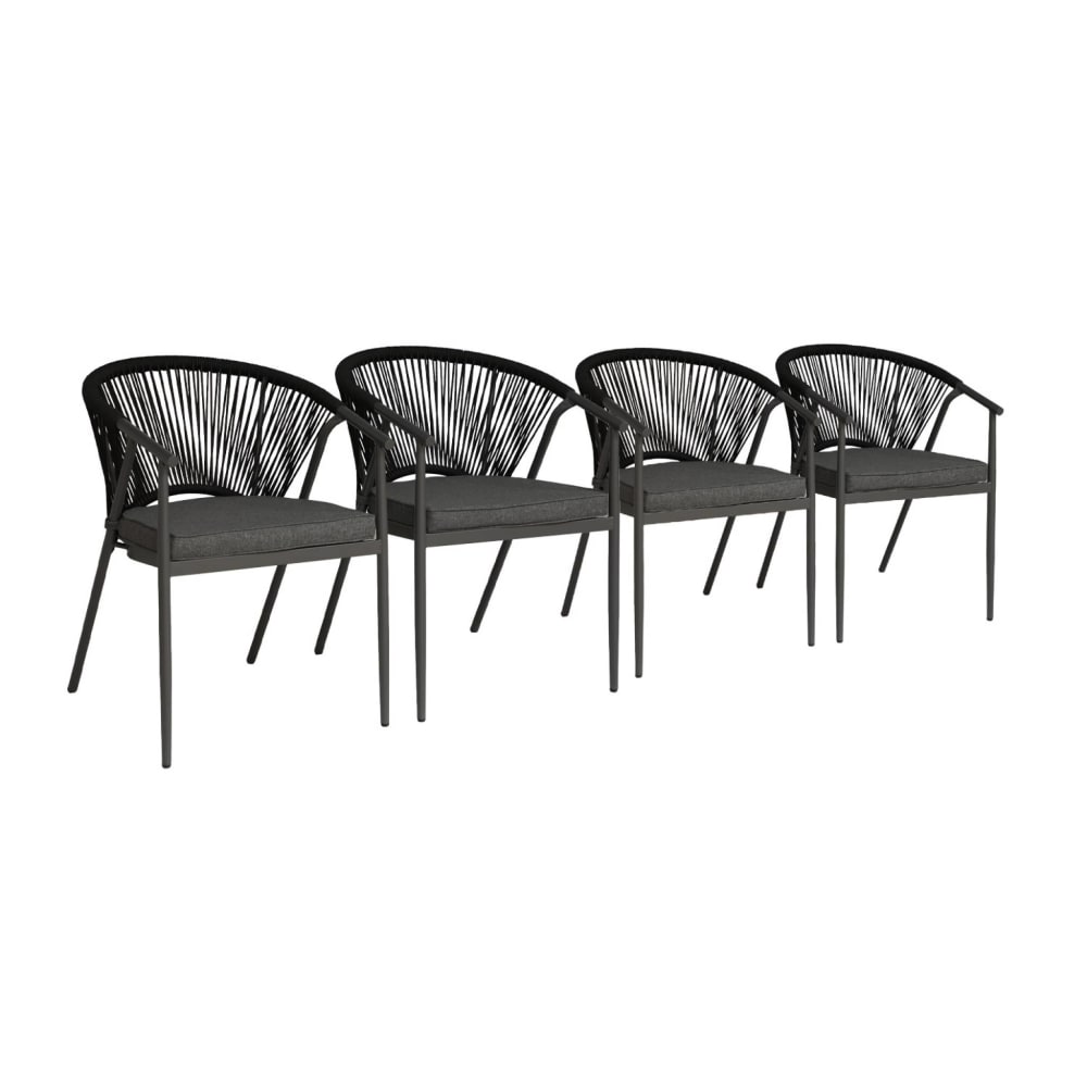 Lot de 4 fauteuils empilables