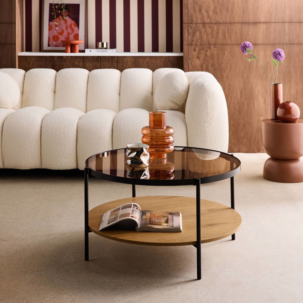 Runder Couchtisch mit doppelter Platte - Maisons Du Monde
