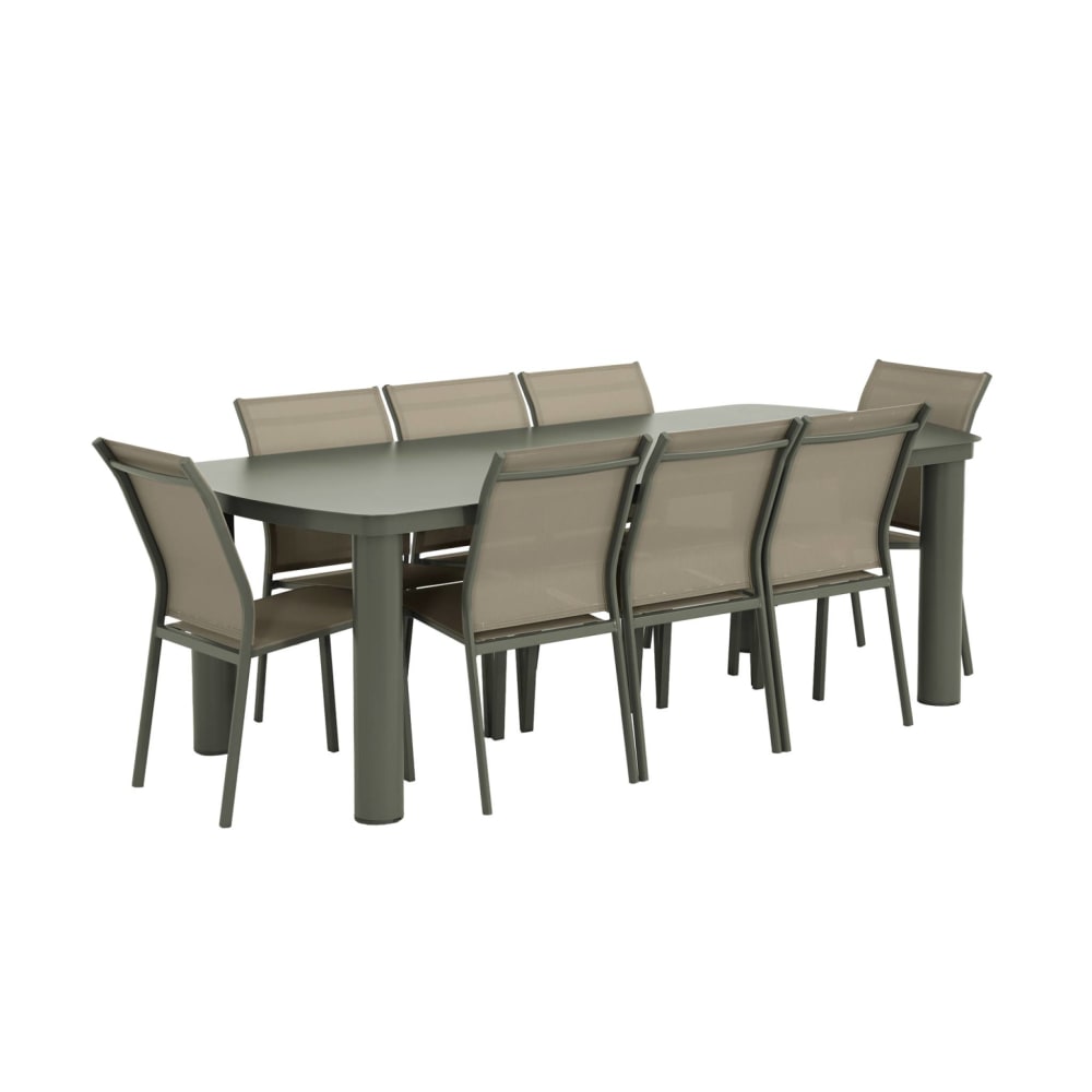 Table de jardin aluminium - assises