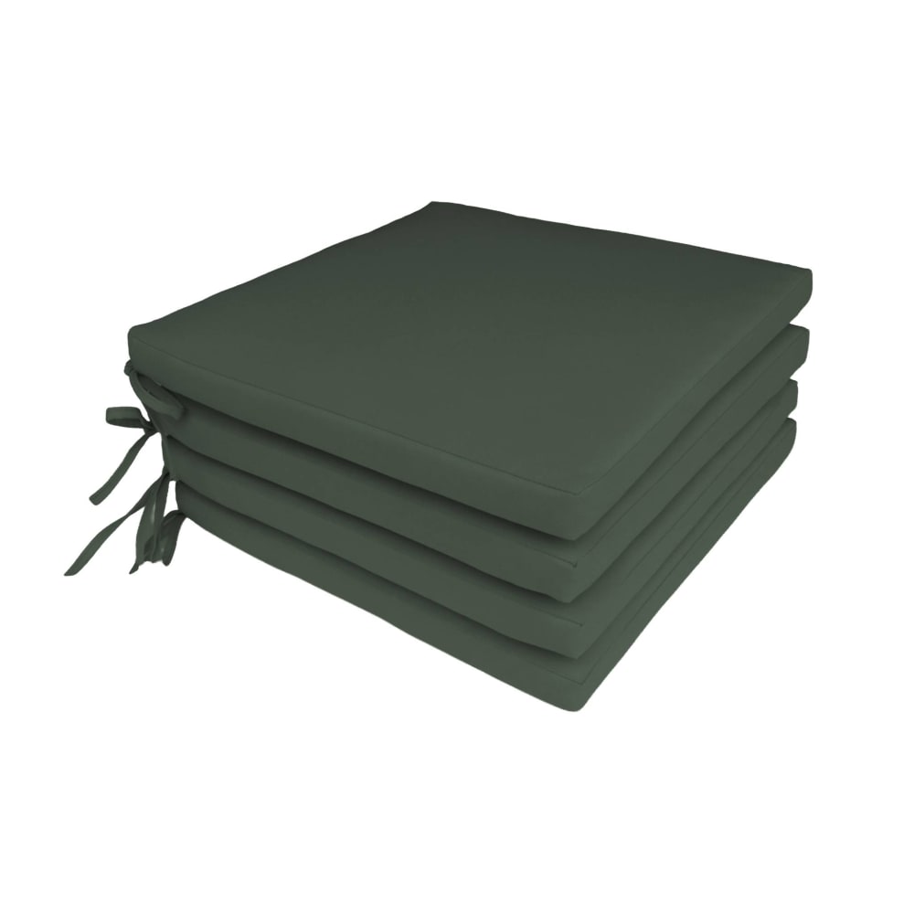 Lot de 4 coussins pour chaise de jardin kaki