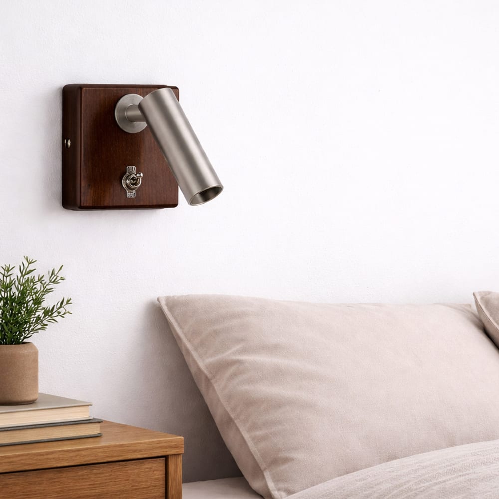 Applique murale dorée et bois carré 10 cm — vue 4