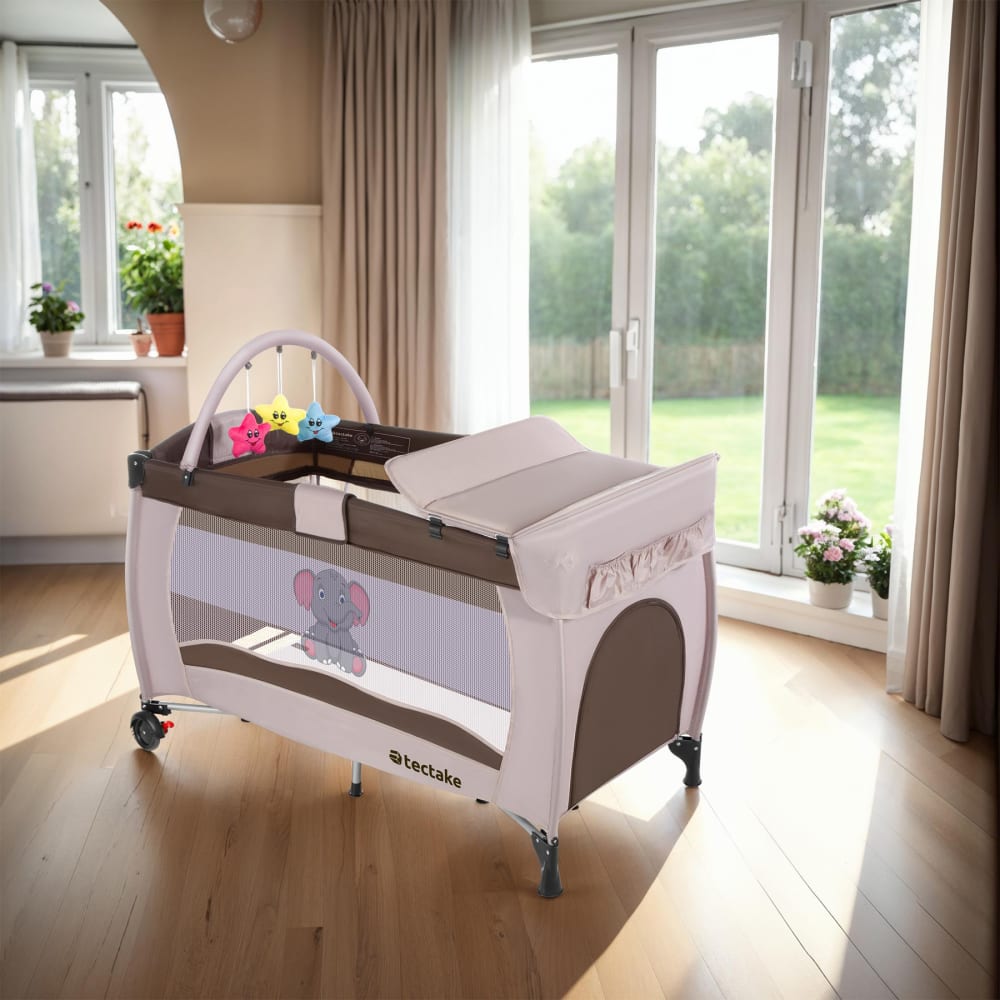 Lit de voyage pour enfants pliable et réglable en hauteur avec sac de