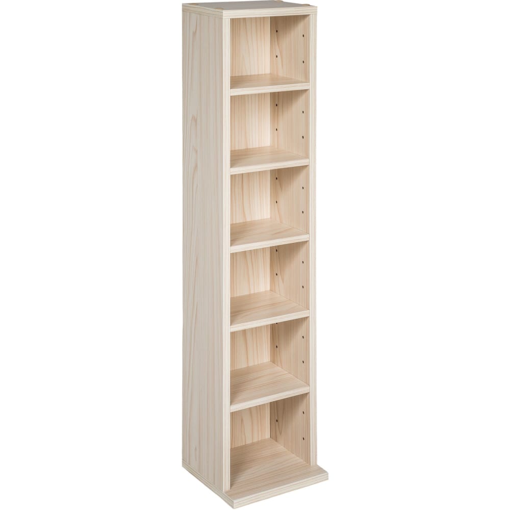 Étagère dvd cd panneau de fibres réglable  90x21x20cm marron hêtre