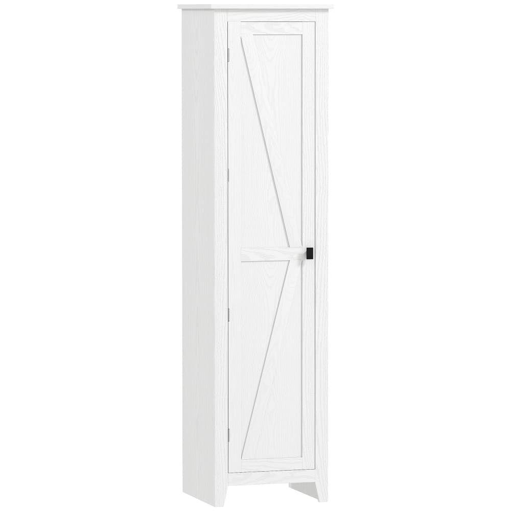 Armoire de rangement 3 étagères réglables en bois blanc