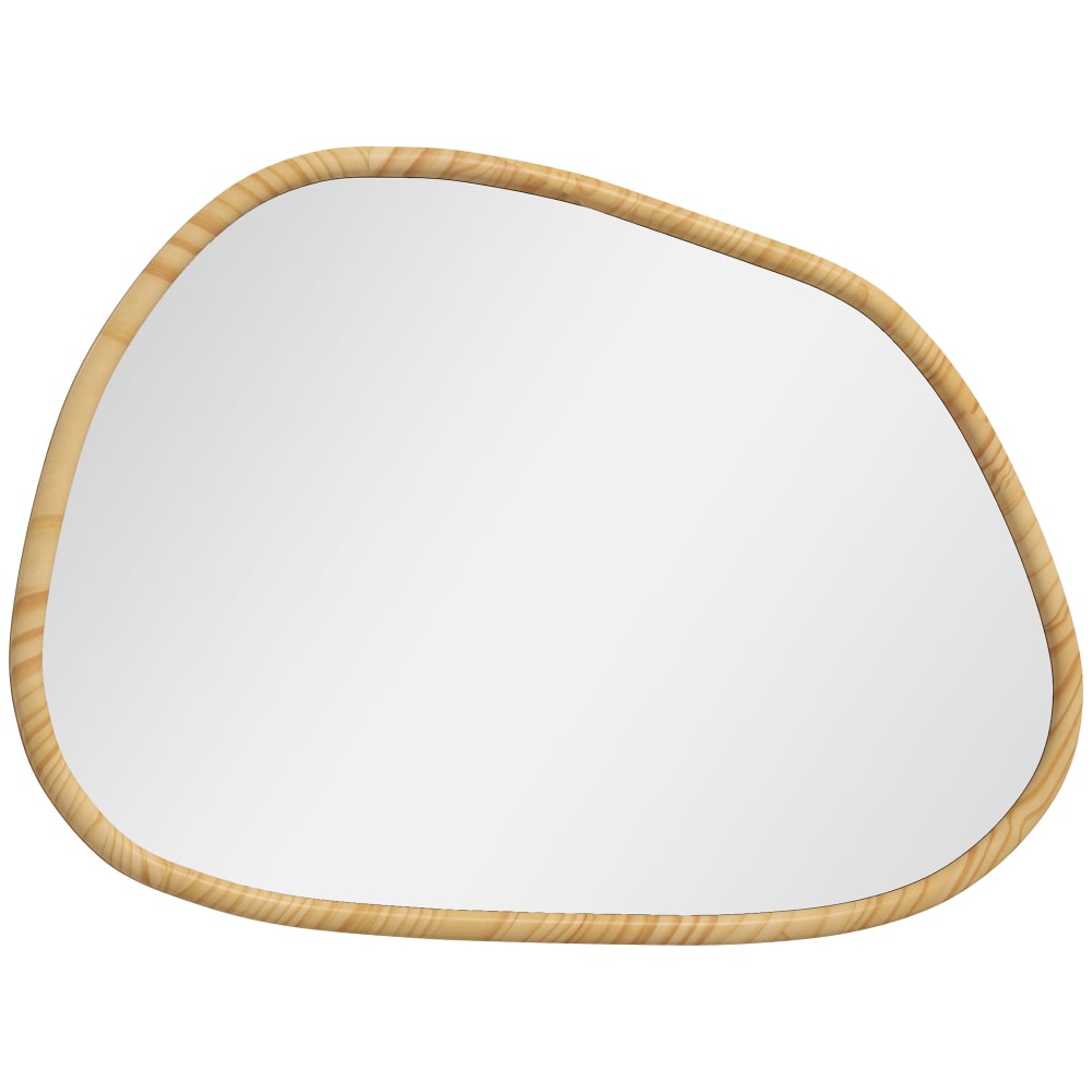 Homcom Wandspiegel 80x60 cm, Kiefernholz, Natur style modern Beige