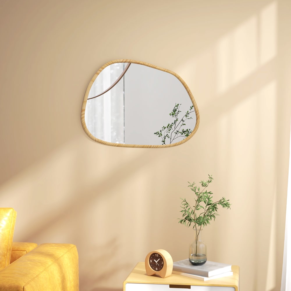 Wandspiegel 80x60 cm, Kiefernholz, Natur - Maisons Du Monde