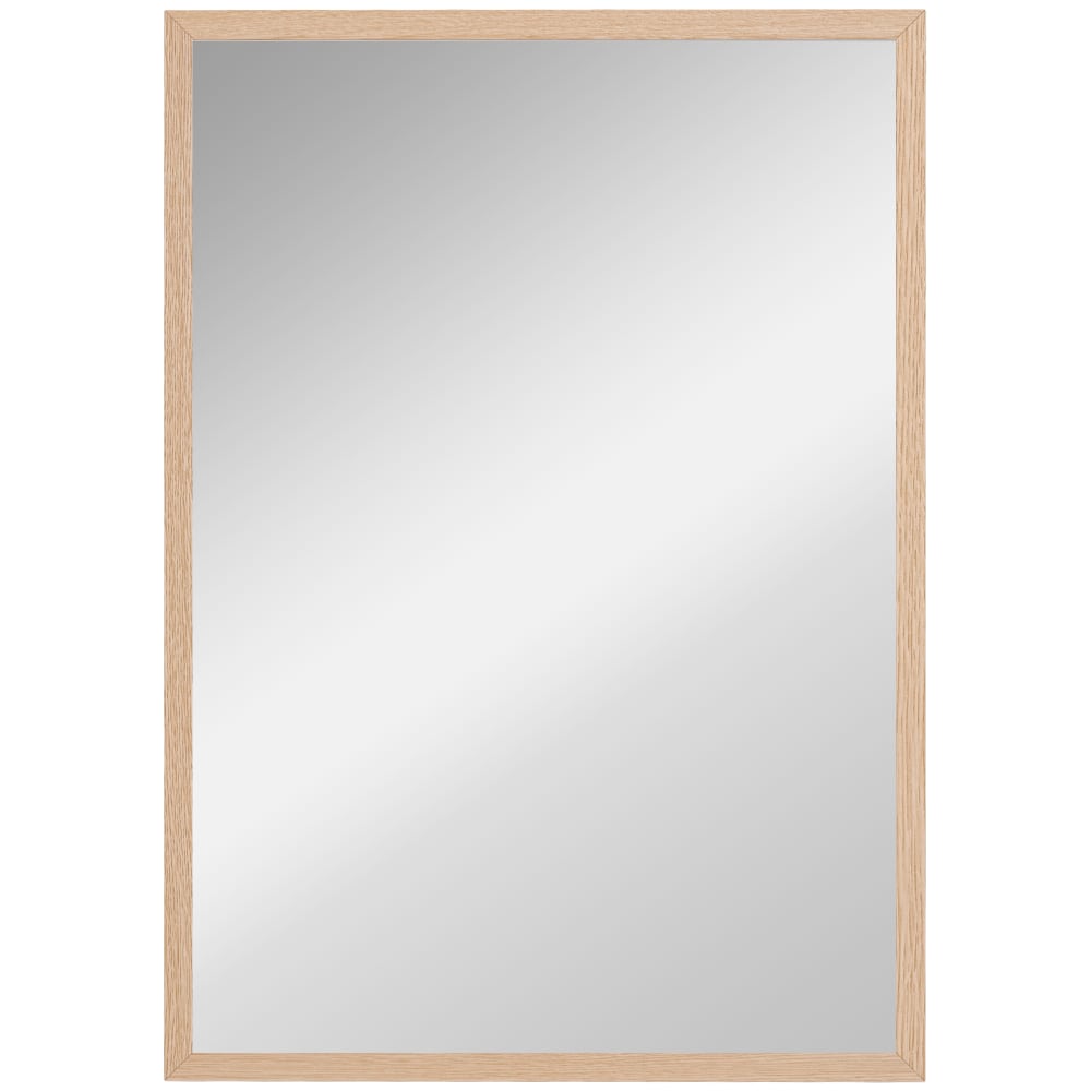 Miroir mural rectangulaire 50x70cm bois naturel