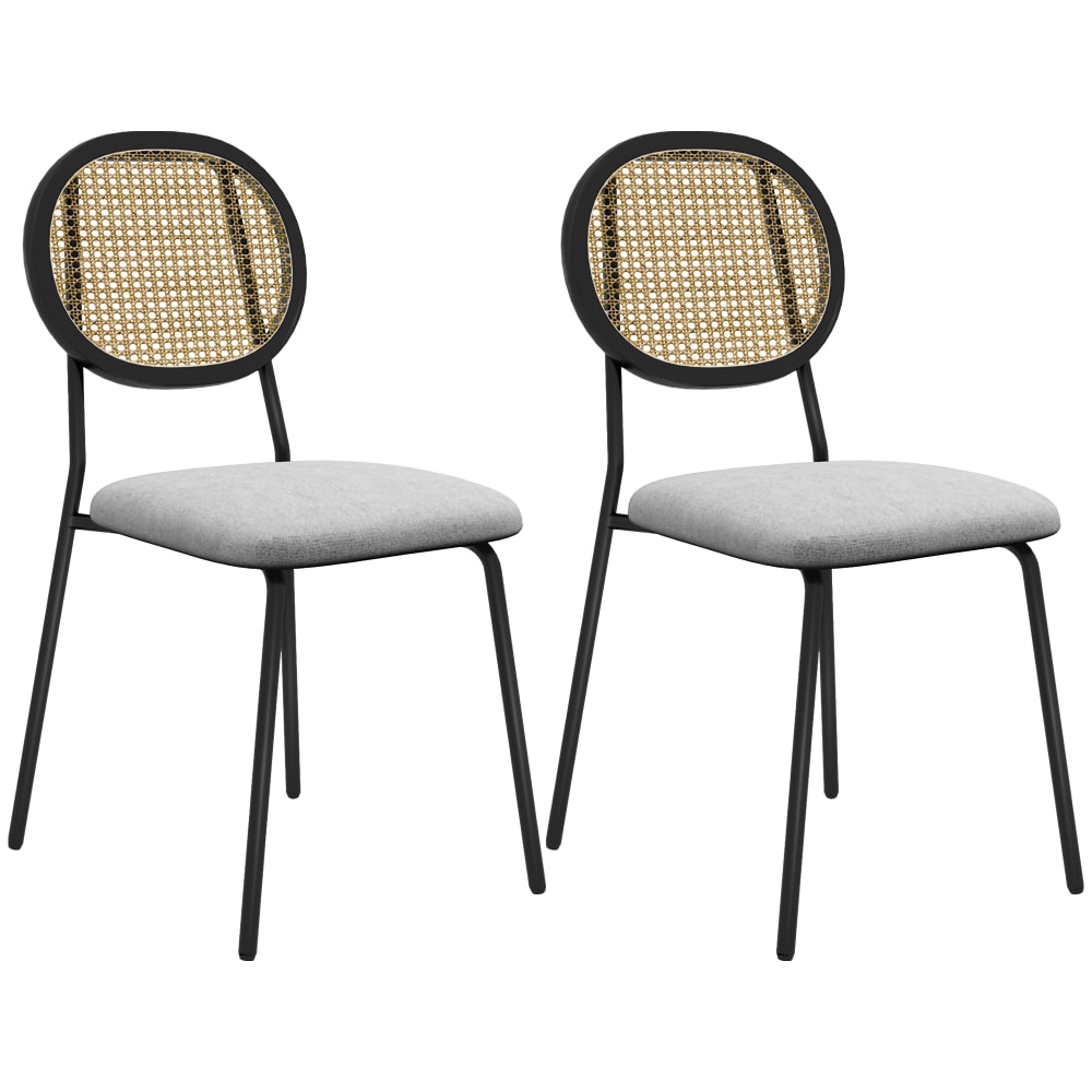 Chaises salle à manger - rotin dossier