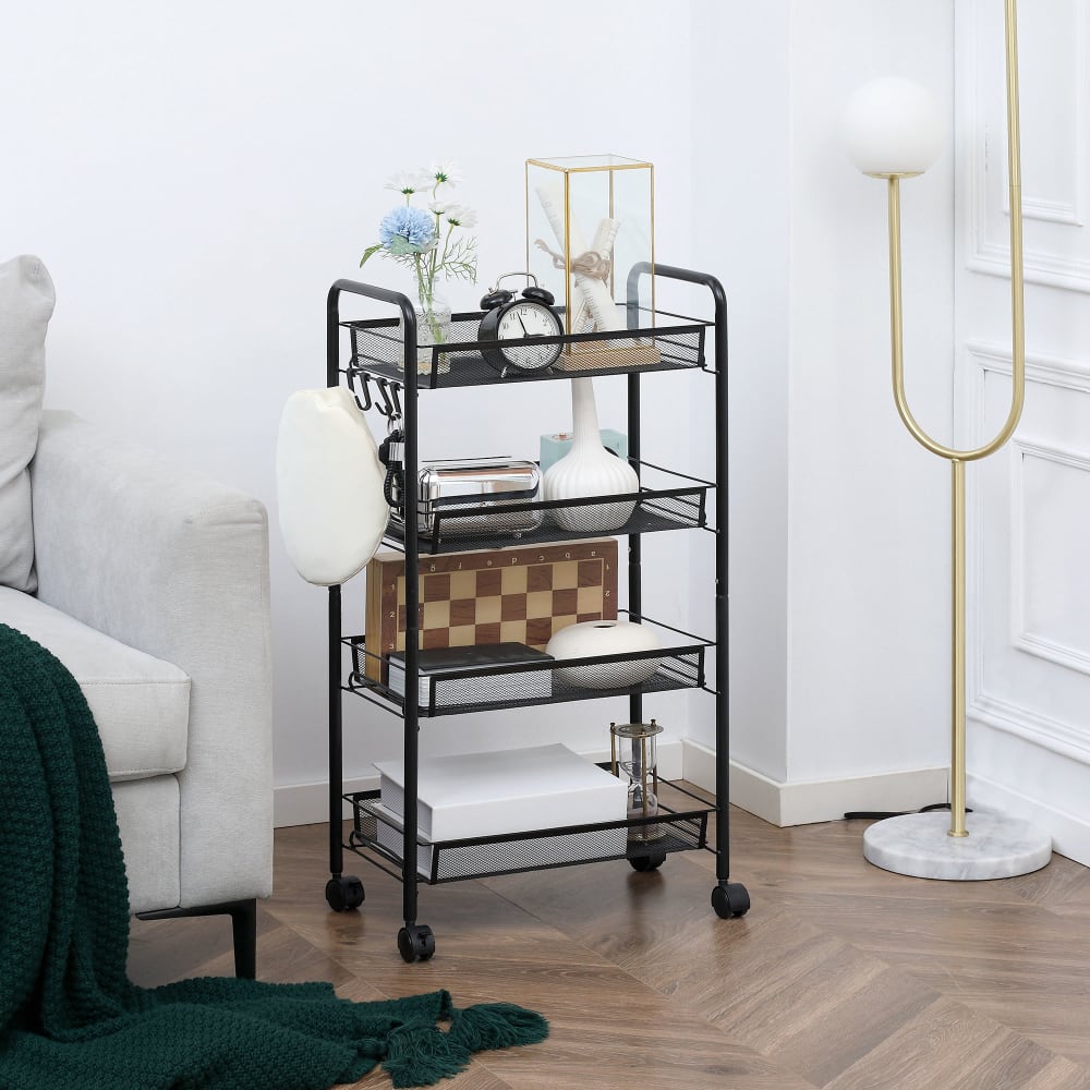 4-stufiger Metall-Rollwagen schwarz - Maisons Du Monde