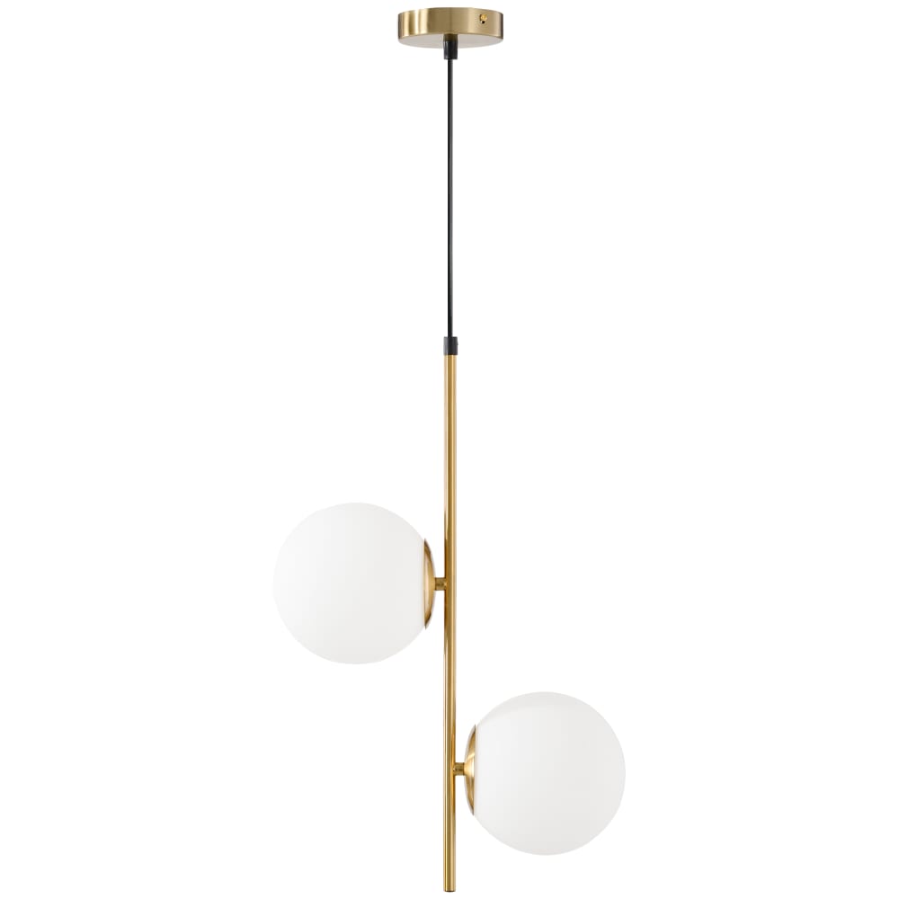 Suspension luminaire double-tête réglable métal doré