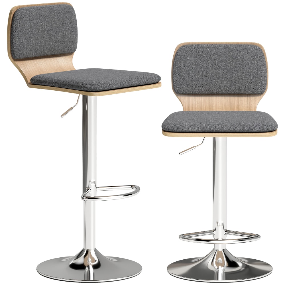 Lot 2 tabourets - gris bar