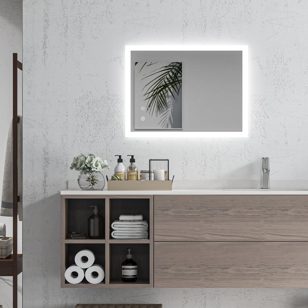 LED-Spiegelleuchte, antibeschlagen, transparent, 3-Farben -