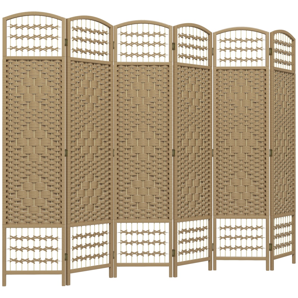 Paravent pliable 6 panneaux - bois