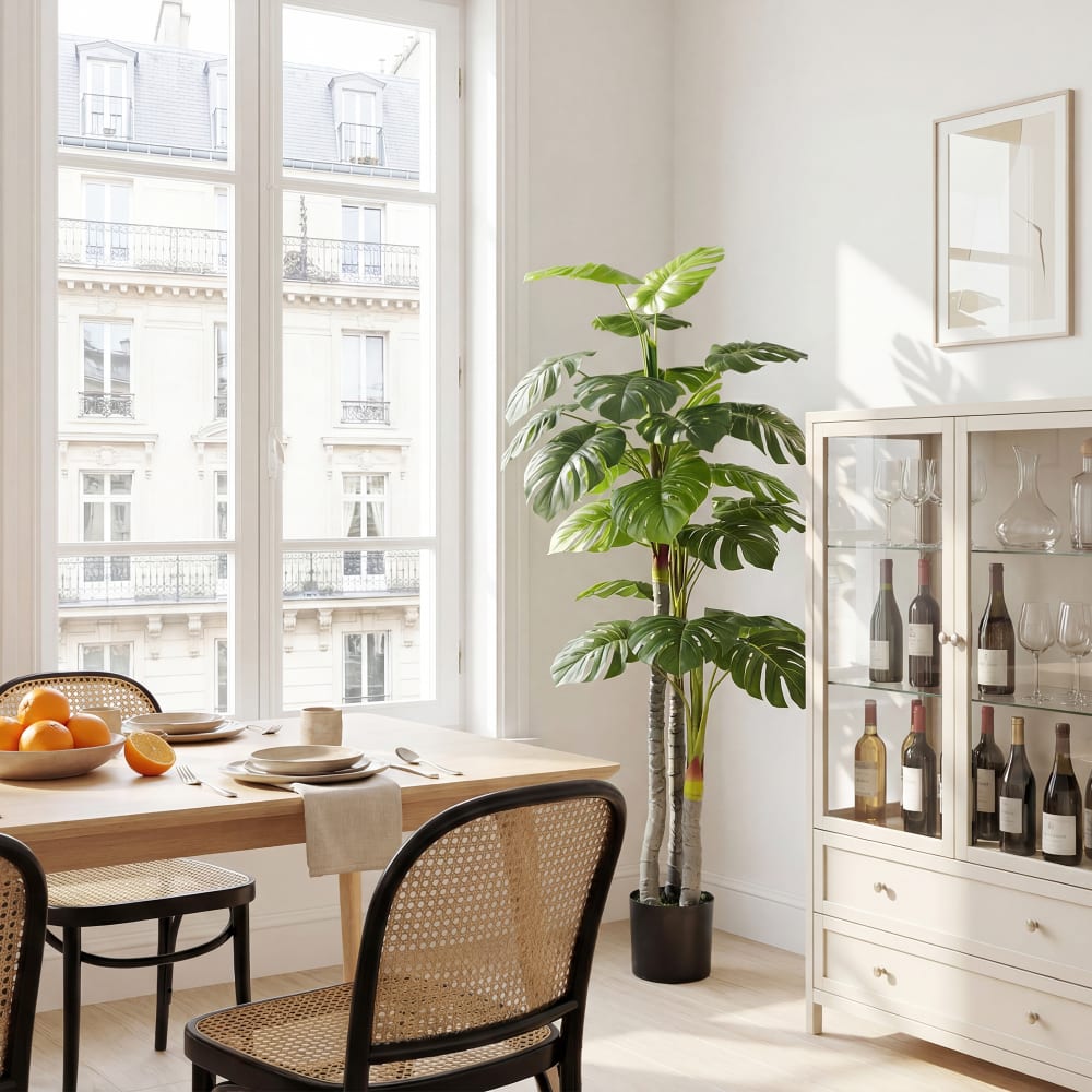 Arbre monstera artificiel 150 cm en pot décoration de bureau ou maison